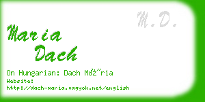 maria dach business card